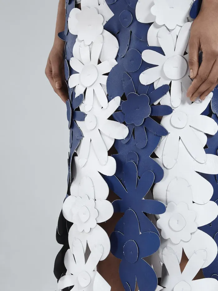 Marni Embroidered Leather Flowers Maxi Skirt Lily White Womens Skirts Marni Embroidered Leather Flowers Maxi Skirt Lily White Womens Skirts