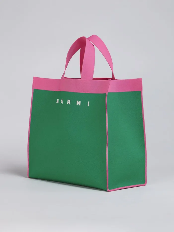 Marni Green And Fuchsia Jacquard Shopping Bag Garden Green Womens Shopping Bags Marni Green And Fuchsia Jacquard Shopping Bag Garden Green Womens Shopping Bags