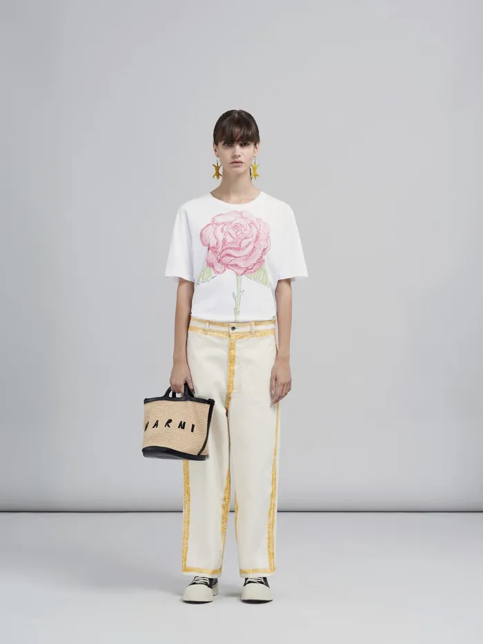 Marni Tropicalia Small Bucket Bagin Black Leather And Raffia Sand Storm Womens Crossbody Bags Marni Tropicalia Small Bucket Bagin Black Leather And Raffia Sand Storm Womens Crossbody Bags