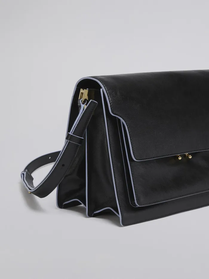 Marni Trunk Soft Large Bag In Leather Black Womens Crossbody Bags Marni Trunk Soft Large Bag In Leather Black Womens Crossbody Bags