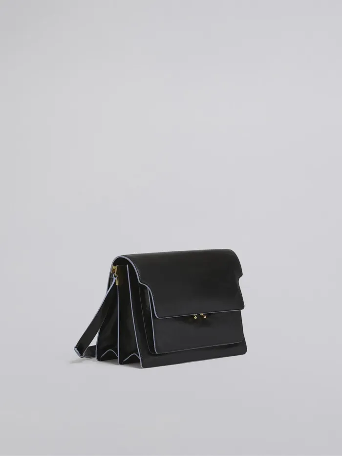 Marni Trunk Soft Large Bag In Leather Black Womens Crossbody Bags Marni Trunk Soft Large Bag In Leather Black Womens Crossbody Bags