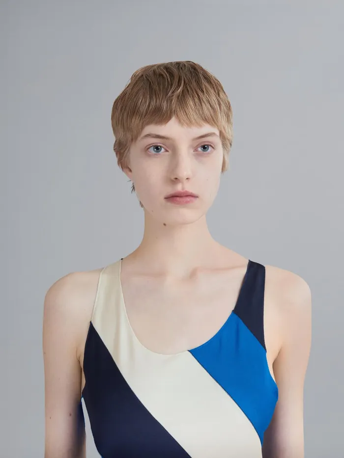 Marni Viscose Jersey Tank Top Royal Womens Tops and Shirts Marni Viscose Jersey Tank Top Royal Womens Tops and Shirts