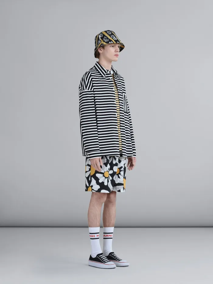 Marni Yellow Striped Cotton Jersey Crewneck Tshirt Gold Mens Sweatshirts and Tshirts Marni Yellow Striped Cotton Jersey Crewneck Tshirt Gold Mens Sweatshirts and Tshirts