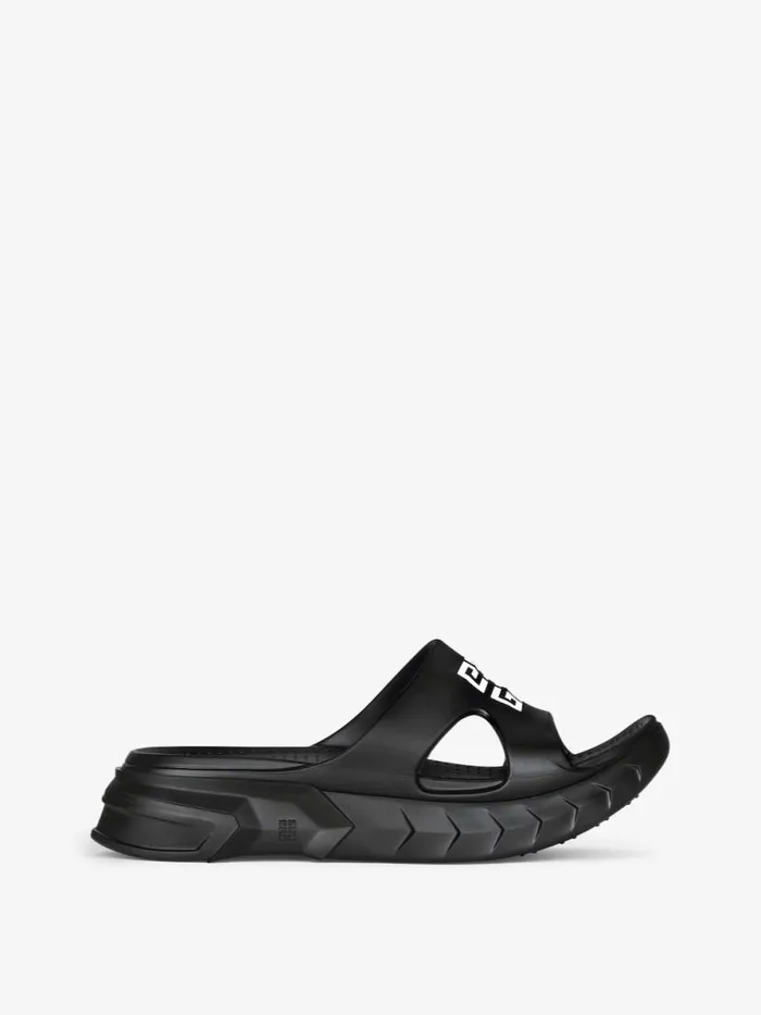 Marshmallow Flat Sandals In Rubber Black Men Givenchy Slides and Sandals