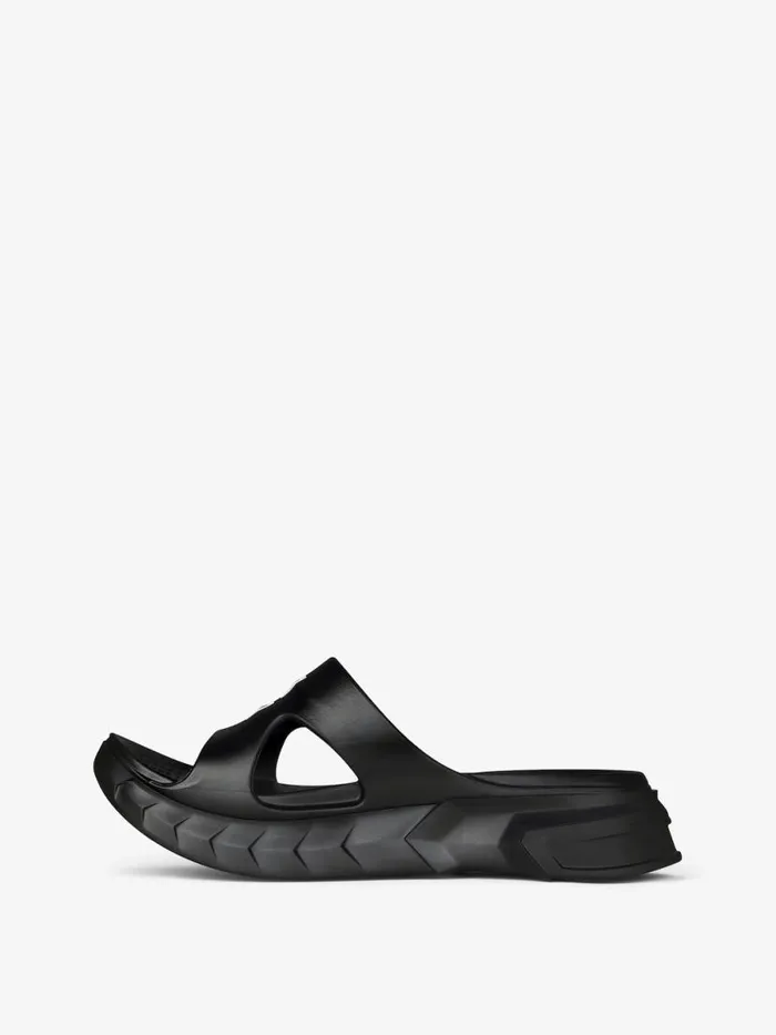 Marshmallow Flat Sandals In Rubber Black Men Givenchy Slides and Sandals
