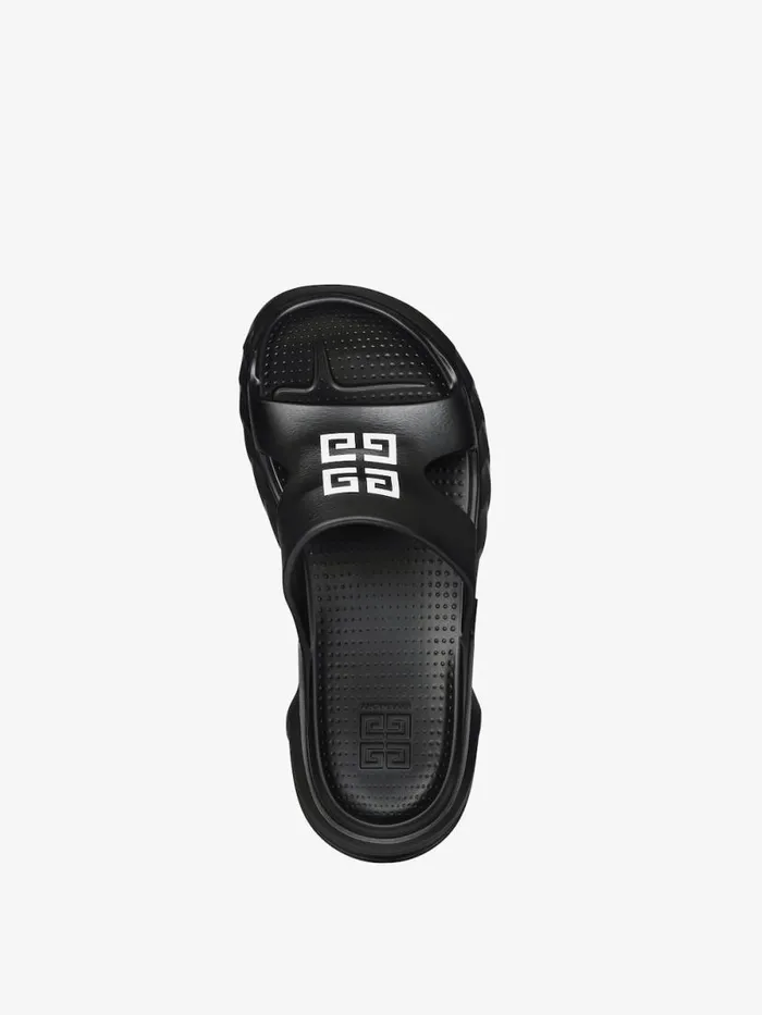 Marshmallow Flat Sandals In Rubber Black Men Givenchy Slides and Sandals