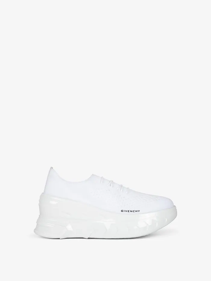 Marshmallow Wedge Sneakers In Rubber And Knit White Women Givenchy Sneakers