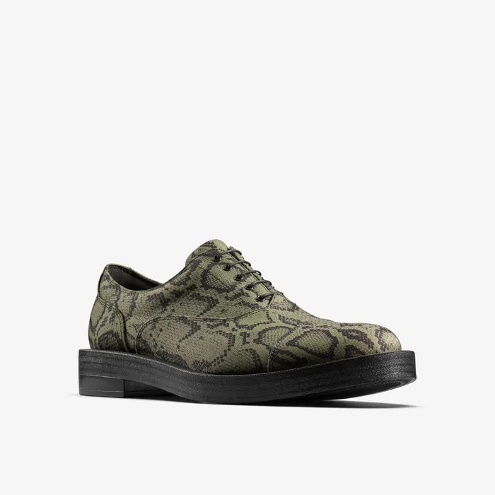 Martine Rose Womens Oxford 2 Green Textile Women Clarks Loafers and Oxfords