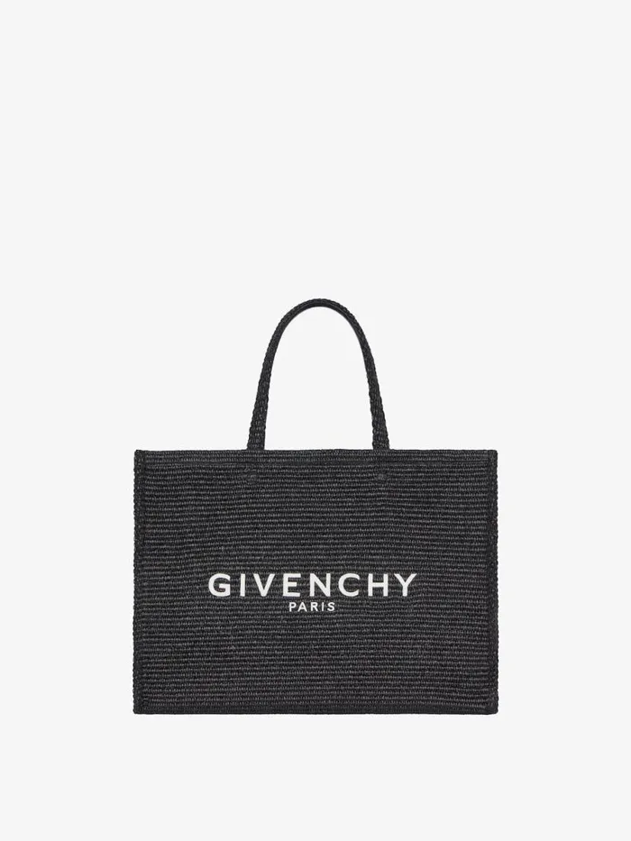 Medium GTote Bag In Raffia Black Women Givenchy Shoulder Bags