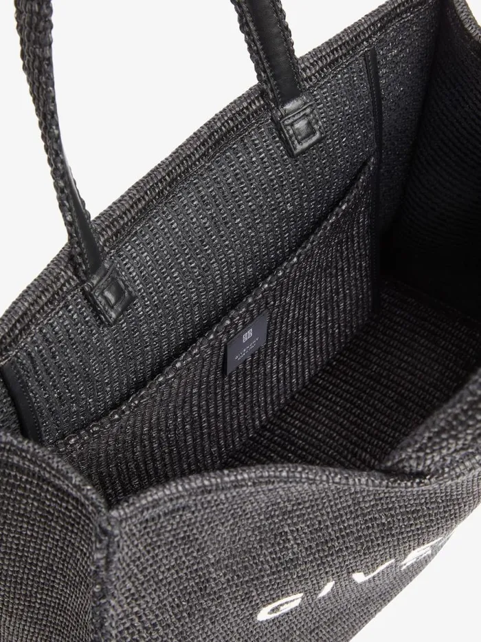 Medium GTote Bag In Raffia Black Women Givenchy Shoulder Bags