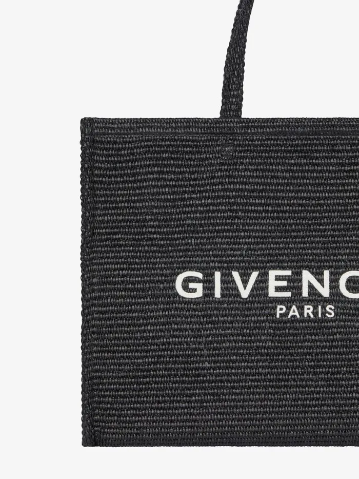Medium GTote Bag In Raffia Black Women Givenchy Shoulder Bags