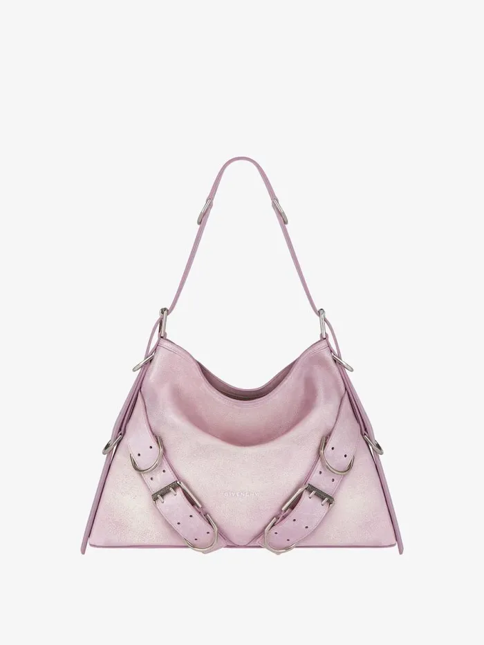Medium Voyou Boyfriend Bag In Aged Leather Old Pink Women Givenchy Shoulder Bags
