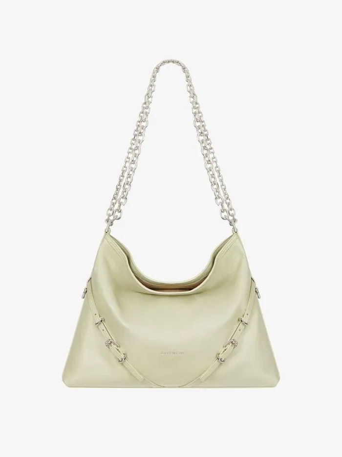 Medium Voyou Chain Bag In Leather Almond Green Women Givenchy Shoulder Bags