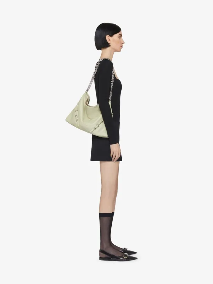 Medium Voyou Chain Bag In Leather Almond Green Women Givenchy Shoulder Bags
