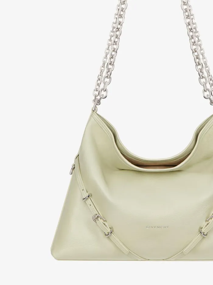 Medium Voyou Chain Bag In Leather Almond Green Women Givenchy Shoulder Bags