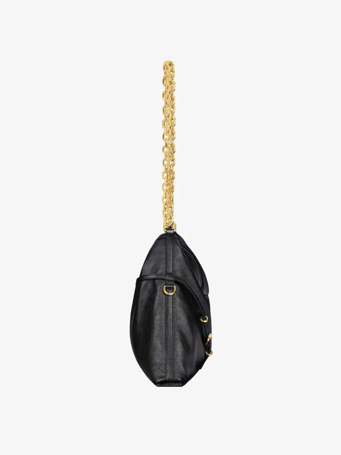 Medium Voyou Chain Bag In Leather Black Women Givenchy Shoulder Bags
