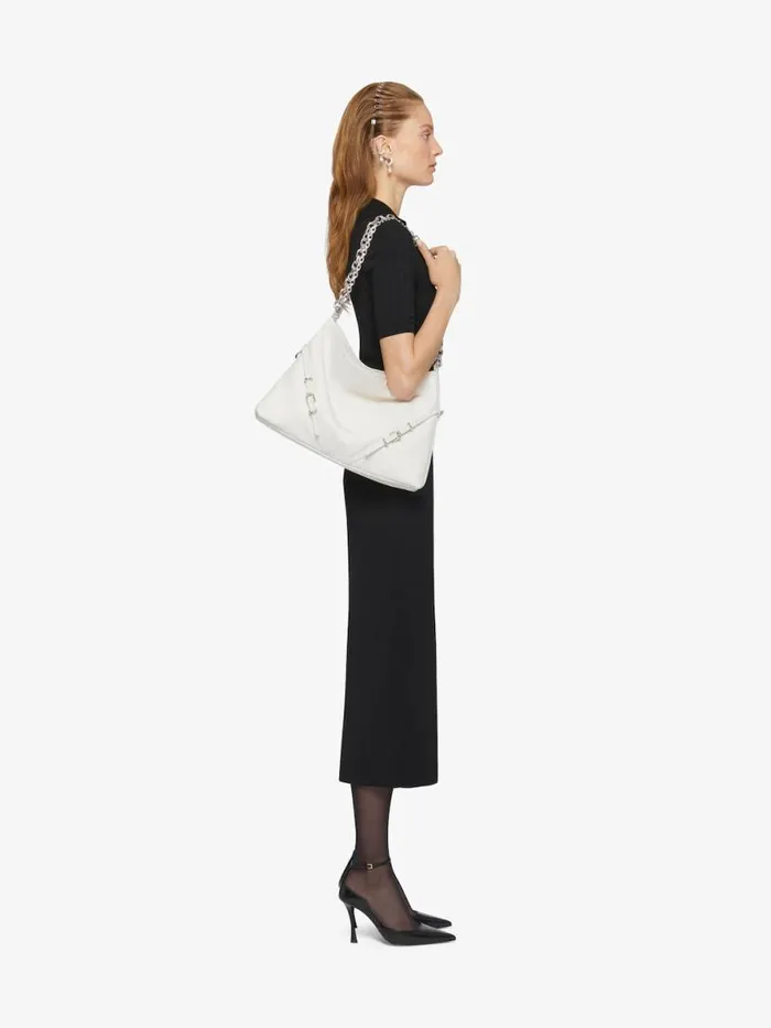Medium Voyou Chain Bag In Leather Ivory Women Givenchy Shoulder Bags