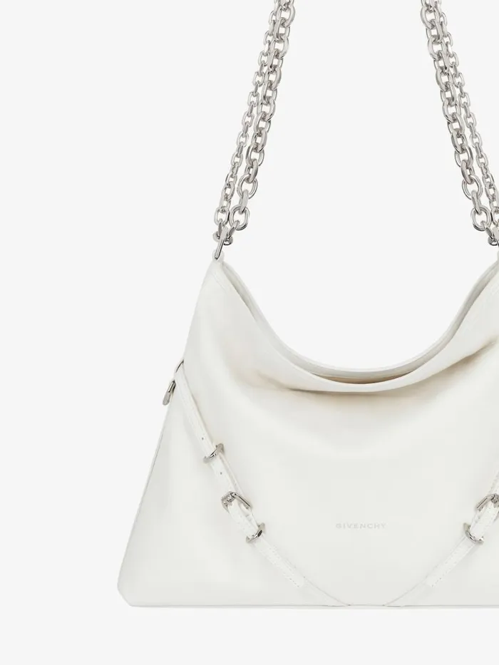 Medium Voyou Chain Bag In Leather Ivory Women Givenchy Shoulder Bags