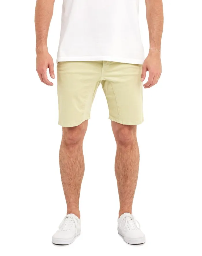 Men039s Short DENING SHORT CHINO LEMONGRASS Eshop PullIn Dening Shorts