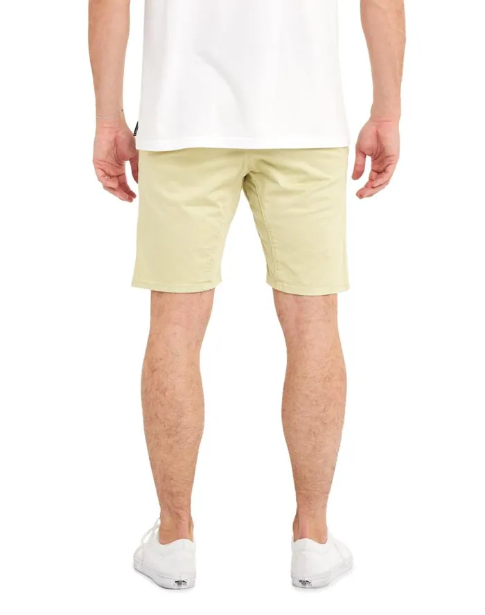 Men039s Short DENING SHORT CHINO LEMONGRASS Eshop PullIn Dening Shorts