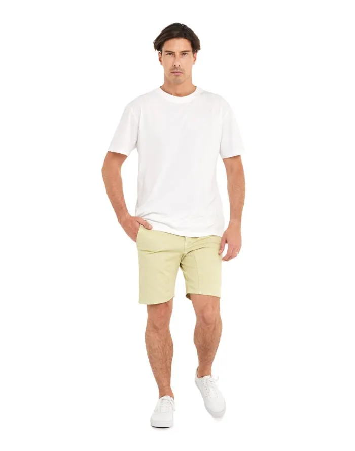 Men039s Short DENING SHORT CHINO LEMONGRASS Eshop PullIn Dening Shorts
