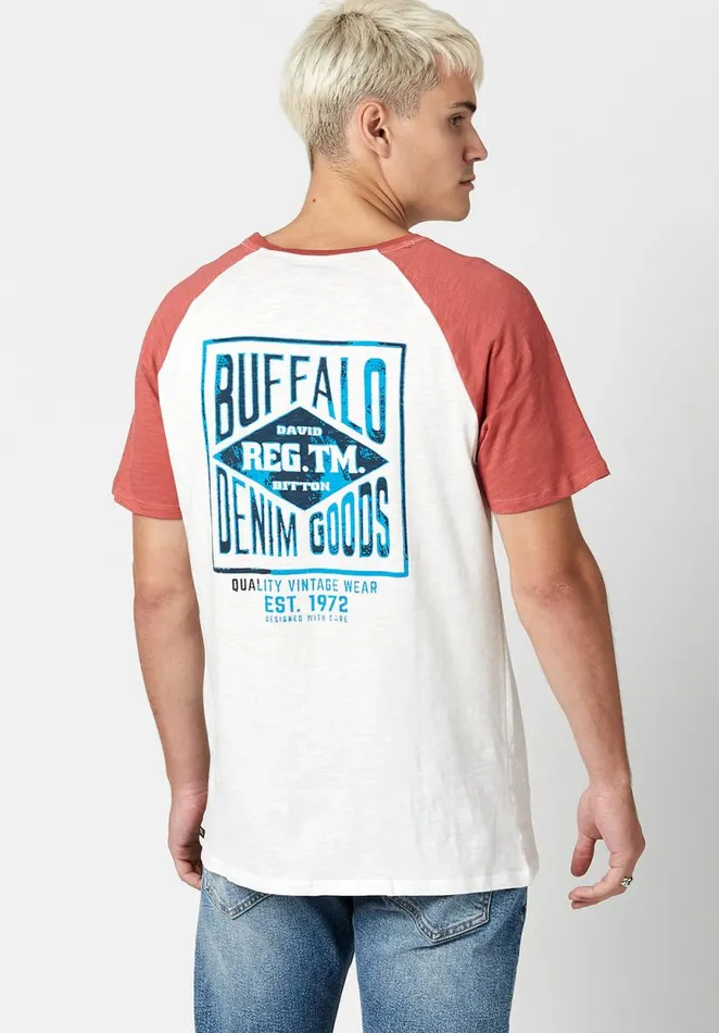 Men Buffalo Denim Goods Tinam TShirt Milk Buffalo David Bitton Tops and Tees