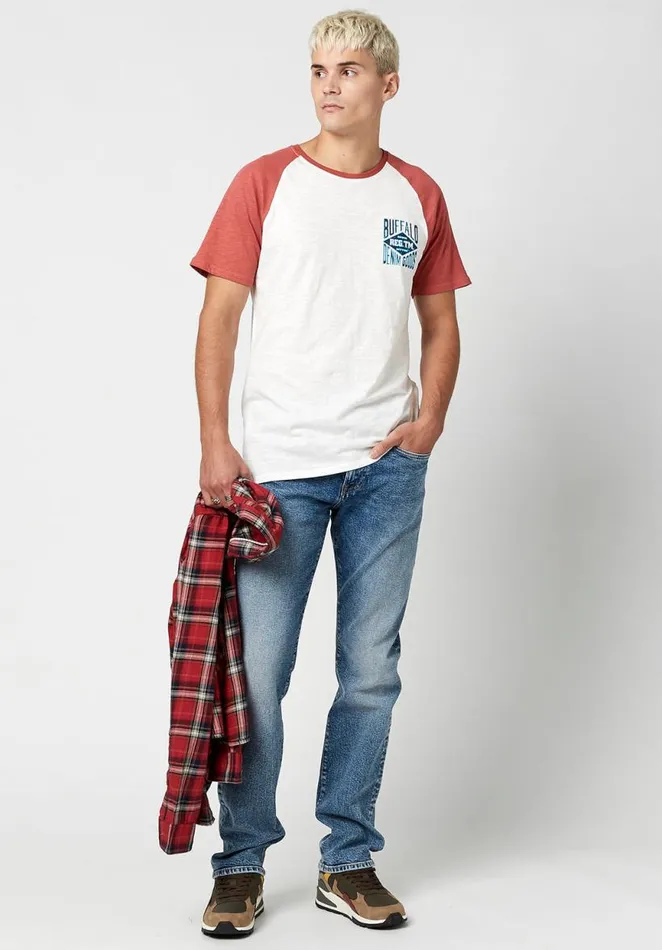 Men Buffalo Denim Goods Tinam TShirt Milk Buffalo David Bitton Tops and Tees
