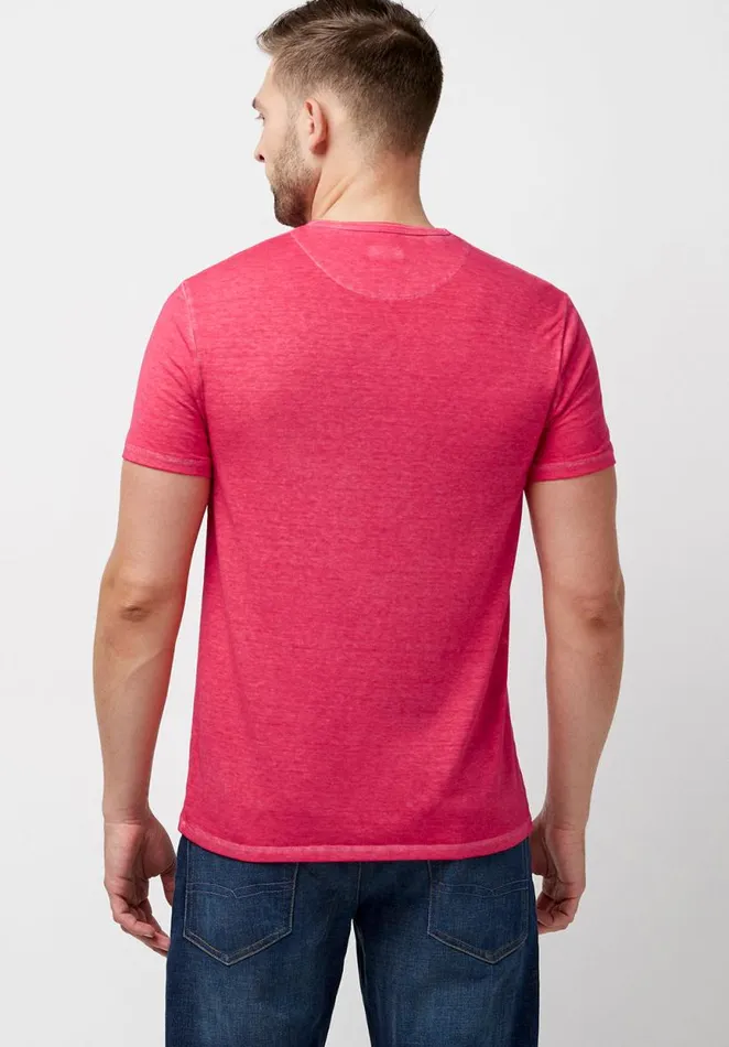 Men Buttoned Henley Purple Kasum TShirt Petunia Buffalo David Bitton Tops and Tees