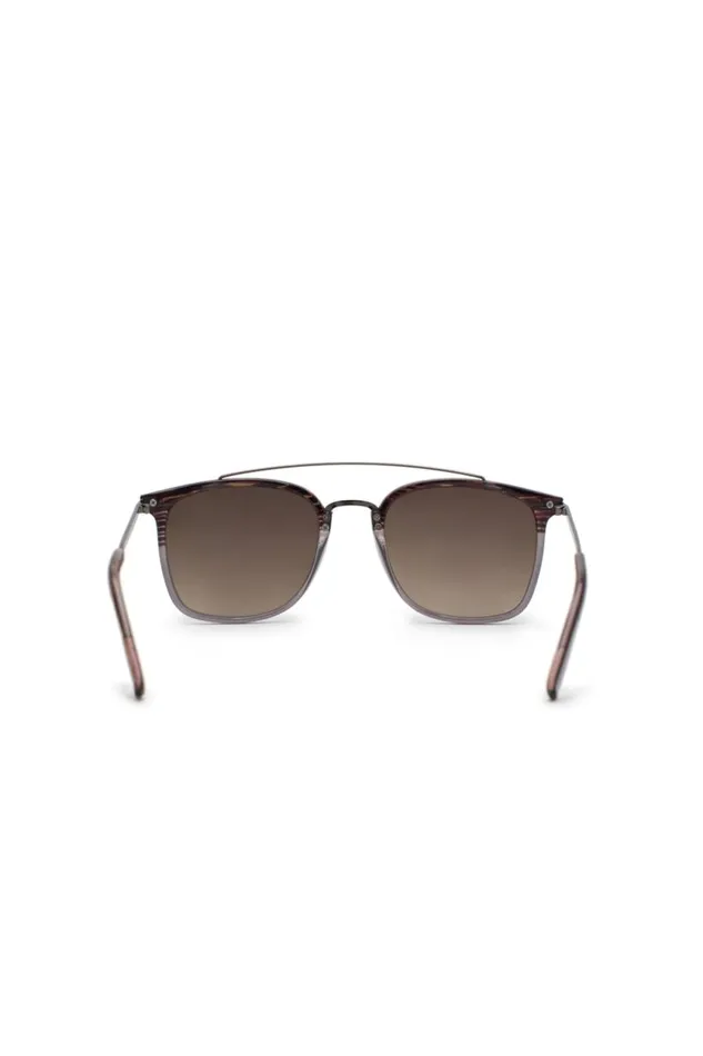 Men Classic Clubmaster Sunglasses Brown Buffalo David Bitton Sunglasses
