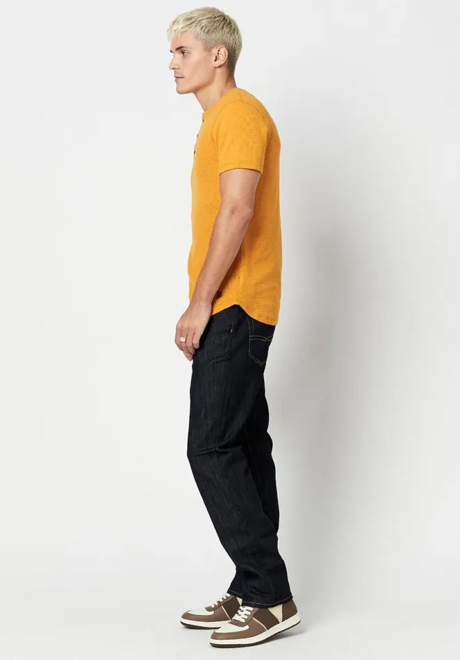 Men Cotton Kosory Henley TShirt Verde Buffalo David Bitton Tops and Tees