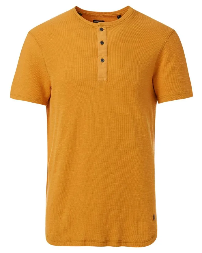 Men Cotton Kosory Henley TShirt Verde Buffalo David Bitton Tops and Tees