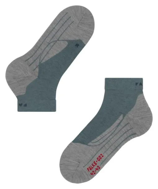 Men GO2 Short Men Golf Short Sock Steel Grey FALKE Golf Socks