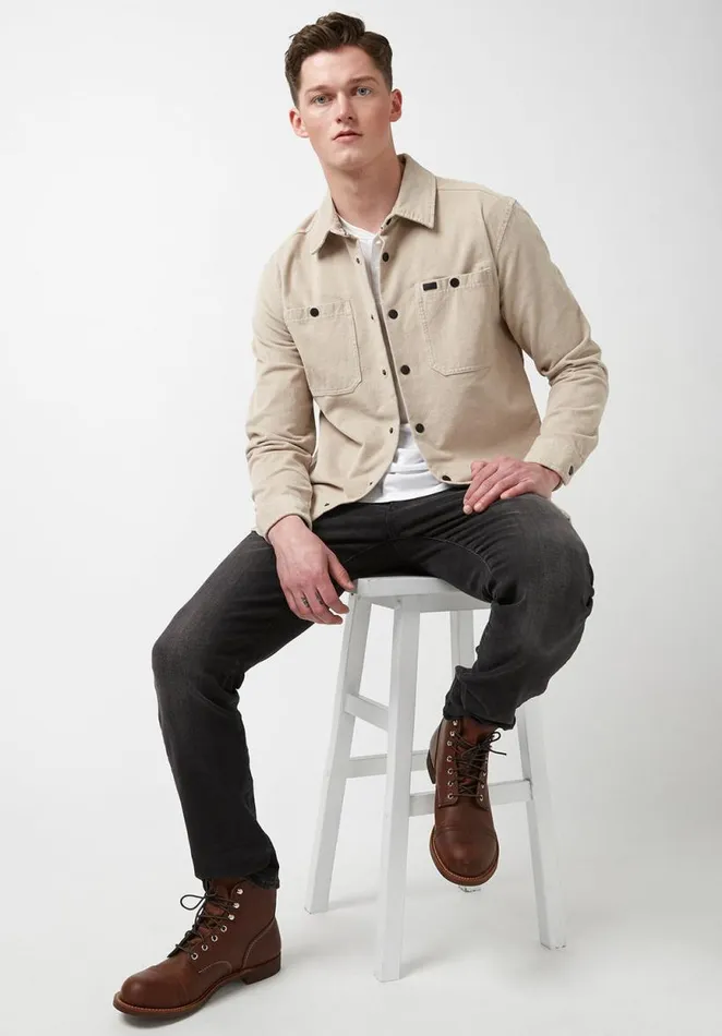 Men Jafar Milk Men039s Shirt Jacket Milk Buffalo David Bitton Jackets