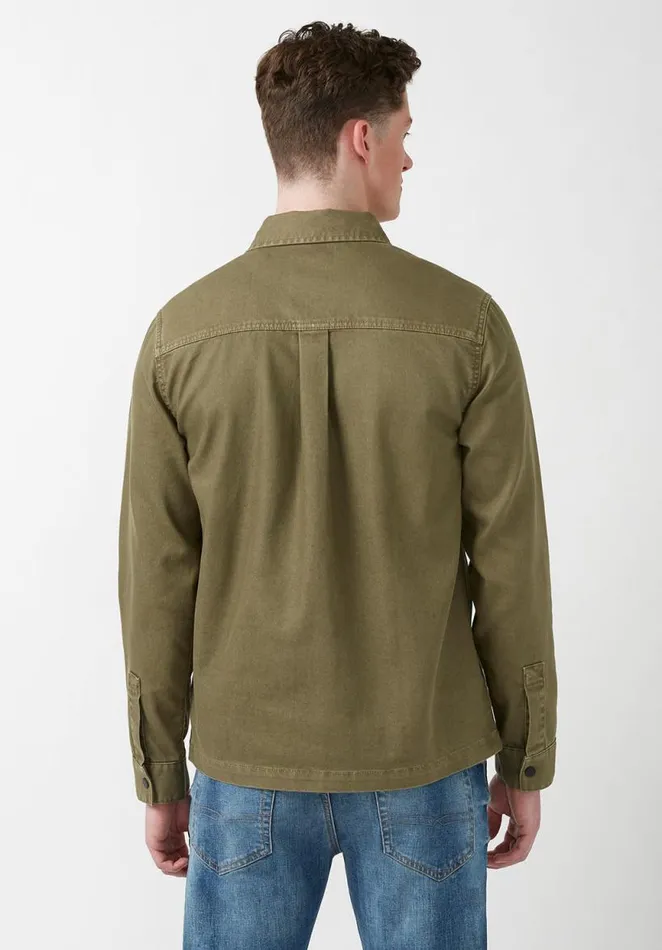 Men Josh Army Green Men039s Shirt Jacket Army Green Buffalo David Bitton Jackets