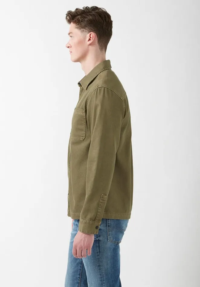 Men Josh Army Green Men039s Shirt Jacket Army Green Buffalo David Bitton Jackets