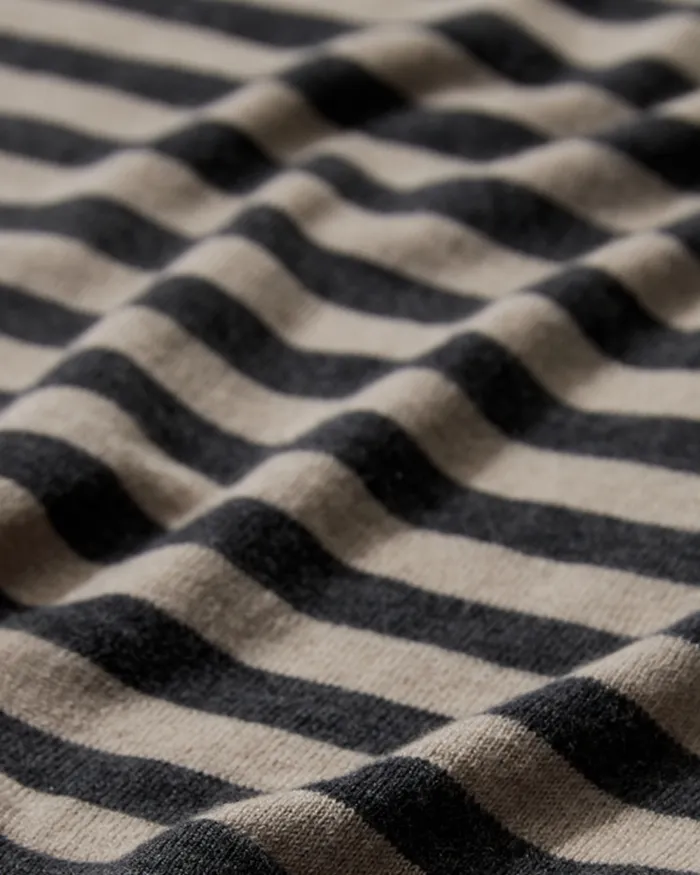 Men Knits MOS MOSH MMGAdam Soft Stripe Knit Charcoal Melange Stripe