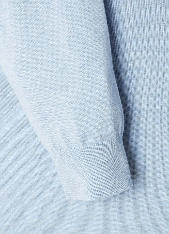 Men Knitwear Faonnable Half Zip Jumper Horizon Blue