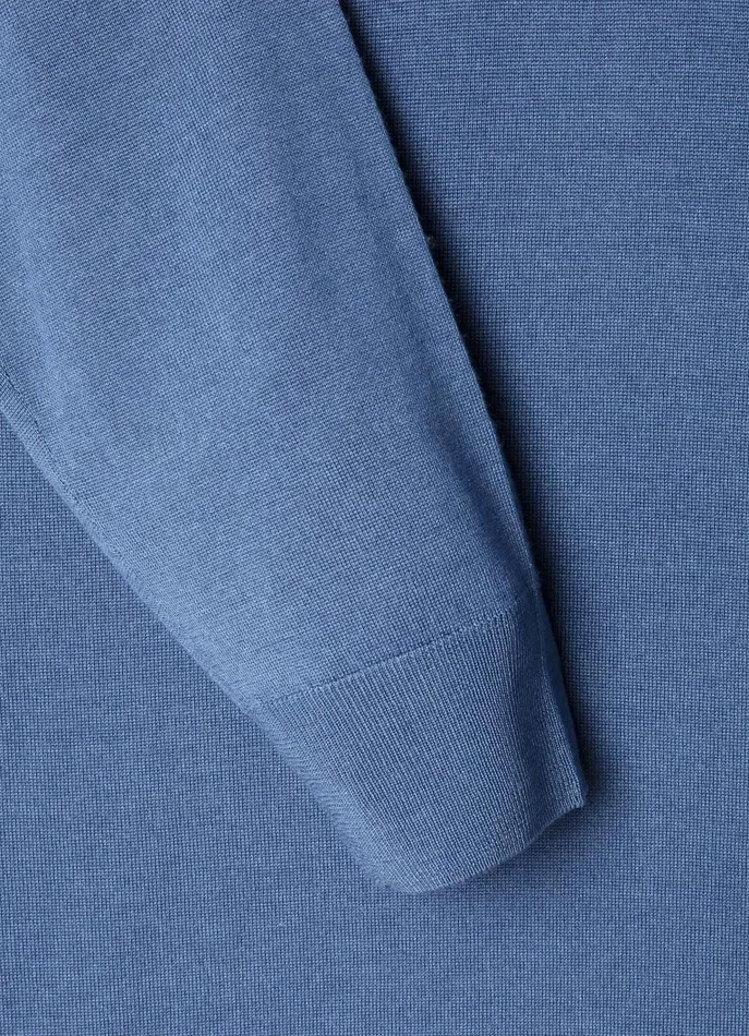 Men Knitwear Faonnable Merino Wool Crew Neck Jumper Dark Denim Blue