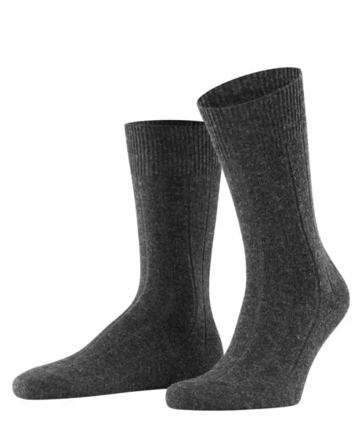 Men Lhasa Rib Men Socks Anthramel FALKE Socks