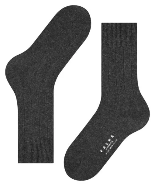 Men Lhasa Rib Men Socks Anthramel FALKE Socks