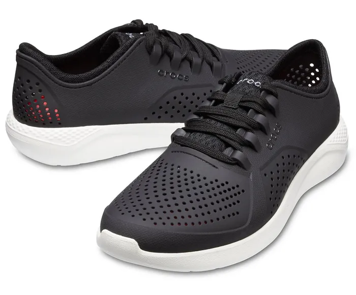 Men LiteRide Pacer Black White Crocs Sneakers