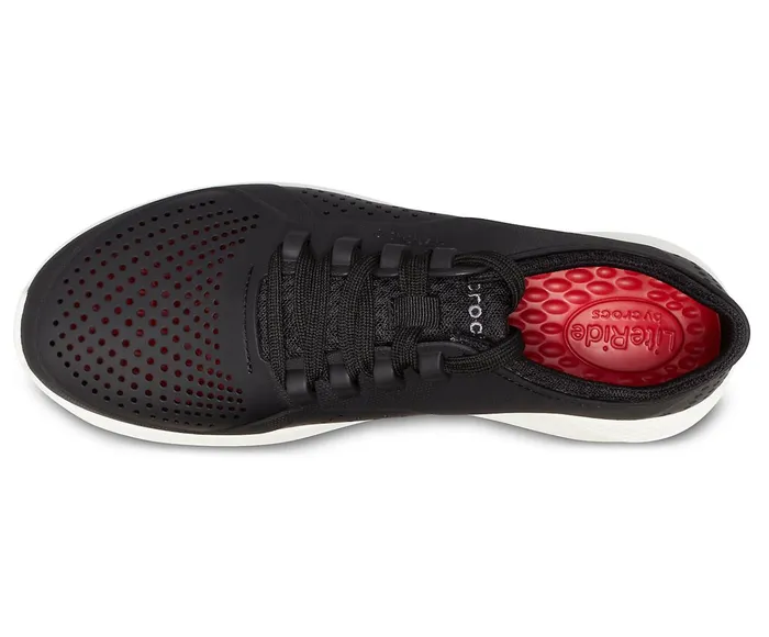 Men LiteRide Pacer Black White Crocs Sneakers