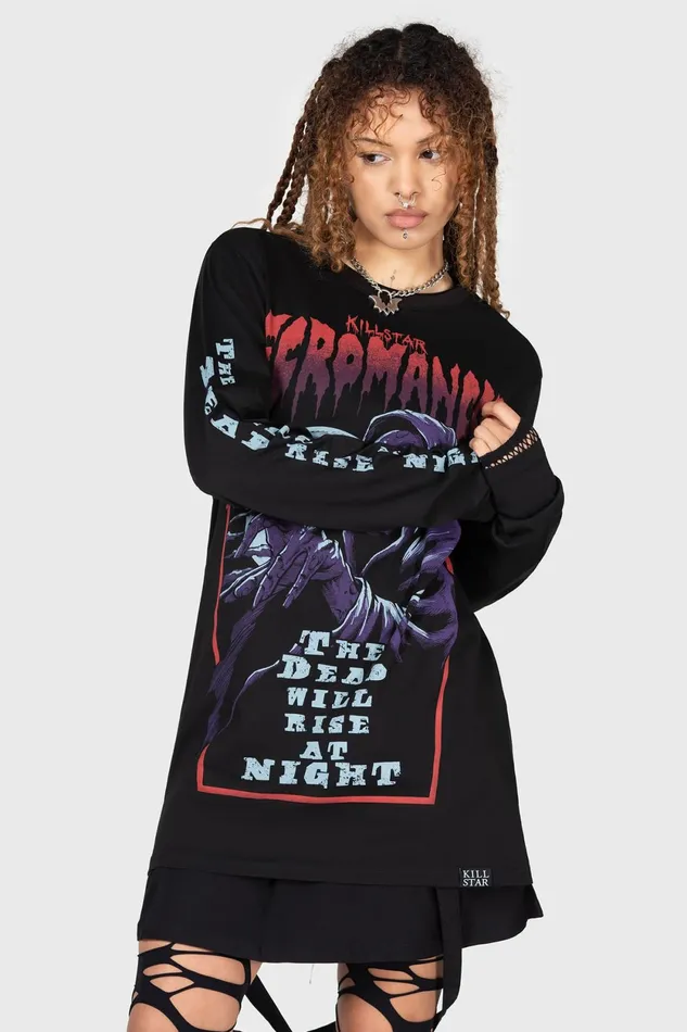 Men Long Sleeves Killstar Necromancer Long Sleeve Top