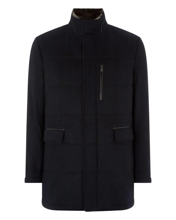 Men Men039s Fur Lined CoatIn Navy Blue Navy Blue NPeal Coats and Jackets