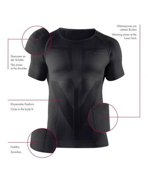 Men Men TShirt Warm White FALKE Short Sleeve Shirts