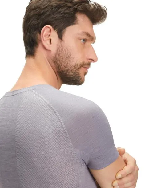 Men Men TShirt WoolTech Light Grey FALKE Short Sleeve Shirts Men Men TShirt WoolTech Light Grey FALKE Short Sleeve Shirts