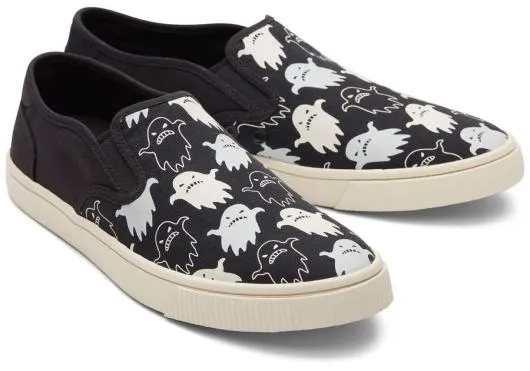 Men MenBaja Glow In The Dark Ghosts Slip On Sneaker Black Glow TOMS Exclusives