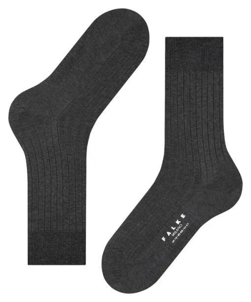 Men Milano Men Socks Anthracite Mel FALKE Socks
