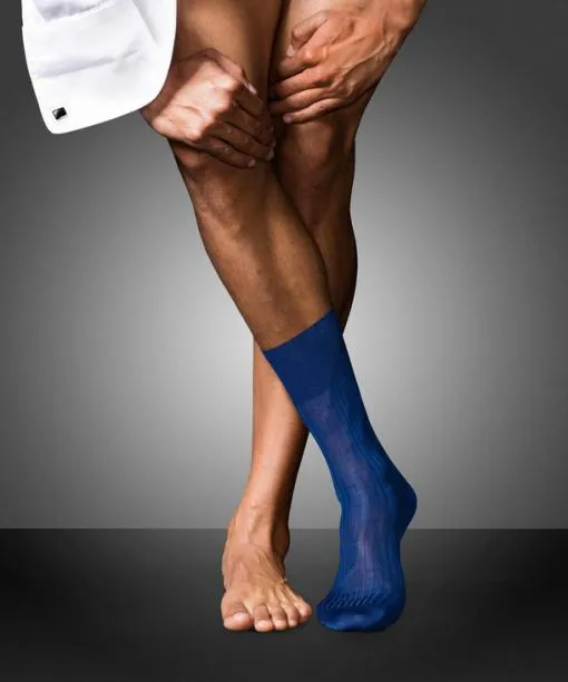 Men No 10 Pure Fil Dcosse Men Socks Royal Blue FALKE Socks