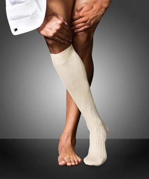 Men No 13 Finest Piuma Cotton Men Kneehigh Socks Sand FALKE Knee High Socks